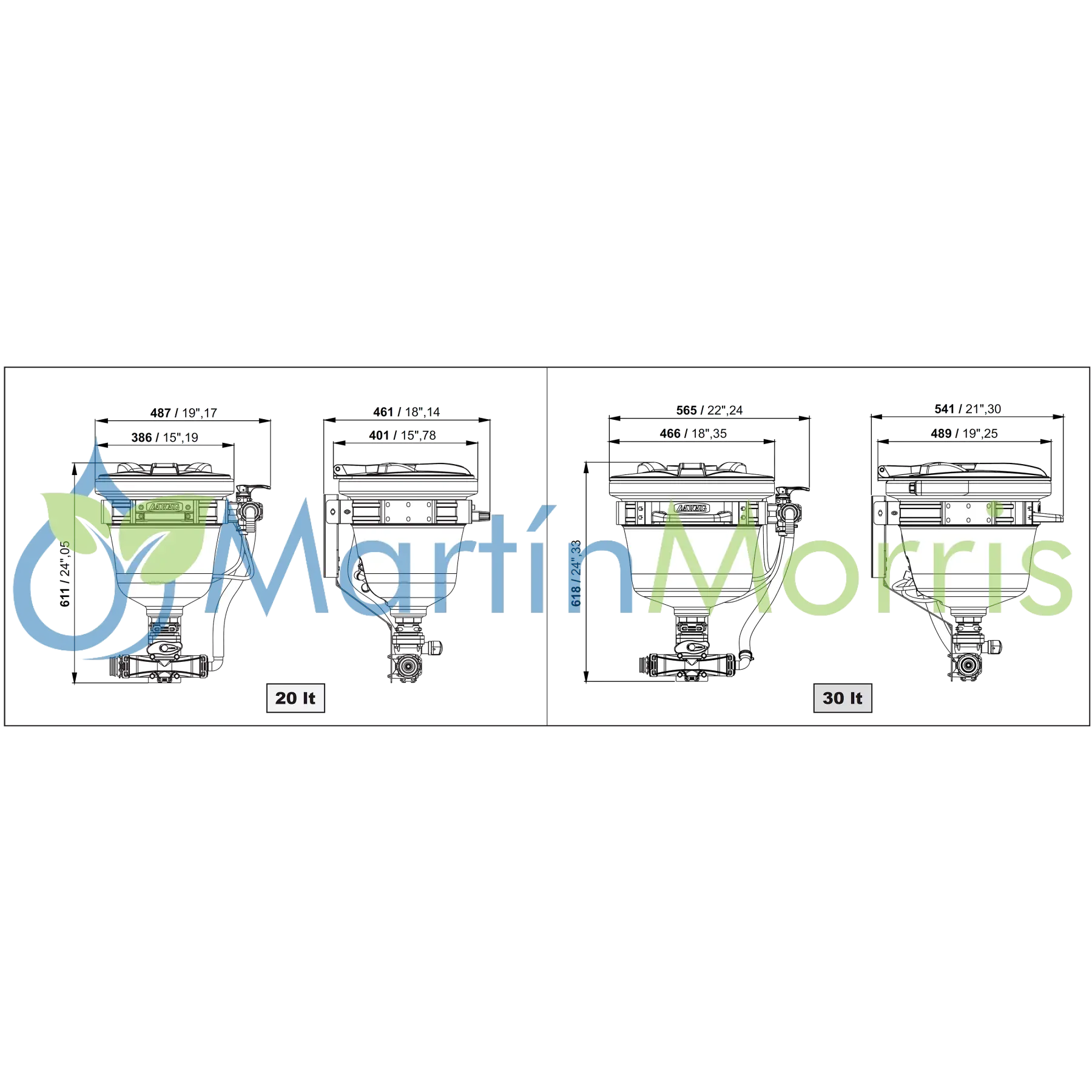 Mixer Arag Niagara de 20 o 30 Litros FULL para carga de fitosanitarios