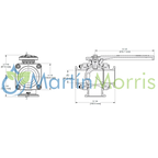 Valvula de 3 Vias BANJO Inferior con Paso Total Brida 220