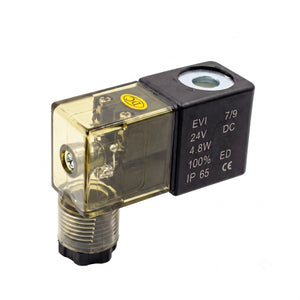Bobina 12 y 24 Volts Solenoide Para Electroválvulas Neumáticas – 30x22mm / Ø int 9mm