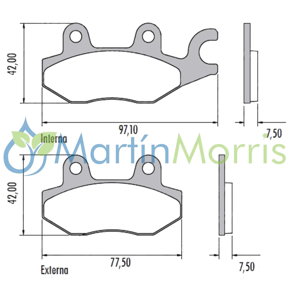 BOSCH Pastillas de freno MOTOS Yamaha xtz 250 Honda CBX 250 Twister / Yamaha Fazer 250 YBR 125ED