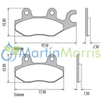 BOSCH Pastillas de freno MOTOS Yamaha xtz 250 Honda CBX 250 Twister / Yamaha Fazer 250 YBR 125ED
