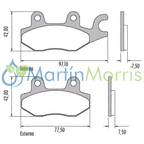 BOSCH Pastillas de freno MOTOS Yamaha xtz 250, Honda CBX 250 Twister / Yamaha Fazer 250 YBR 125ED