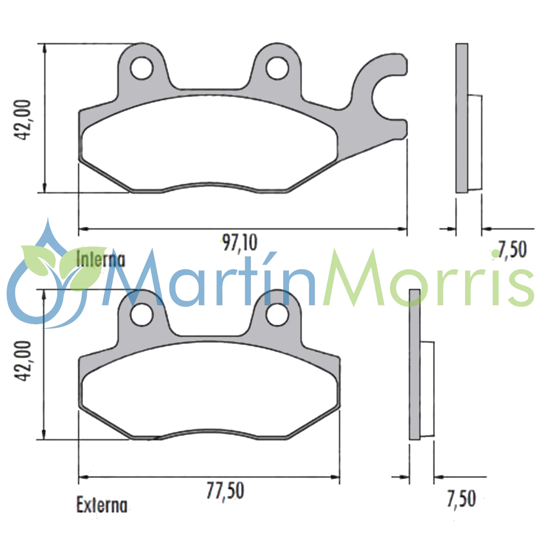 BOSCH Pastillas de freno MOTOS Yamaha xtz 250, Honda CBX 250 Twister / Yamaha Fazer 250 YBR 125ED