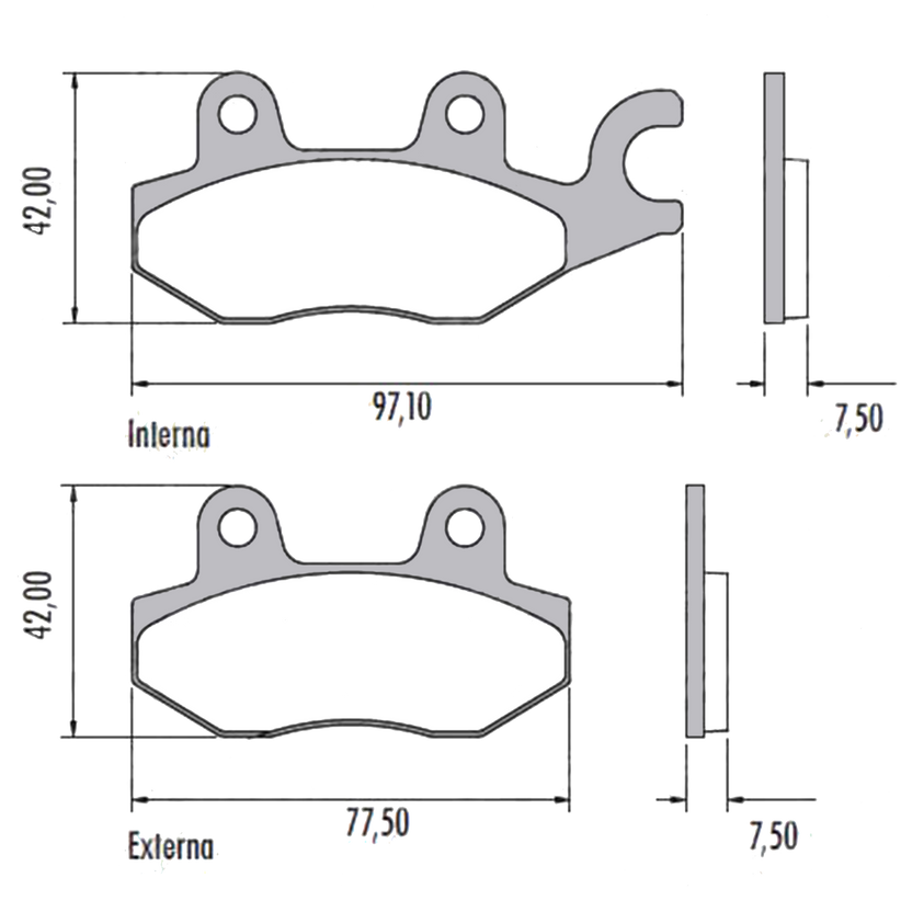 BOSCH Pastillas de freno MOTOS Yamaha xtz 250 Honda CBX 250 Twister / Yamaha Fazer 250 YBR 125ED