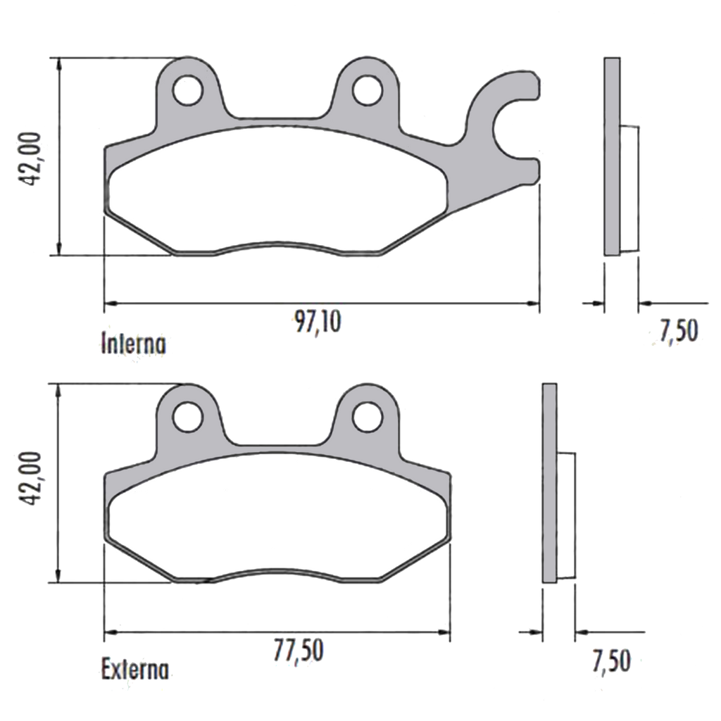 BOSCH Pastillas de freno MOTOS Yamaha xtz 250 Honda CBX 250 Twister / Yamaha Fazer 250 YBR 125ED
