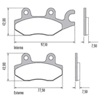 BOSCH Pastillas de freno MOTOS Yamaha xtz 250 Honda CBX 250 Twister / Yamaha Fazer 250 YBR 125ED