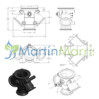 Conexión Brida Banjo M300220WYCG de 1 a 3 Salidas