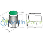 Caja para válvulas circulas large plastica alfa para riego