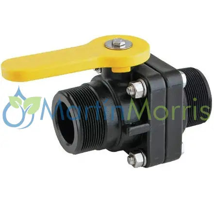Canilla o Válvula de bola compacta Terremax paso standard rosca 2’’ macho NPT x rosca 2’’ macho NPT.