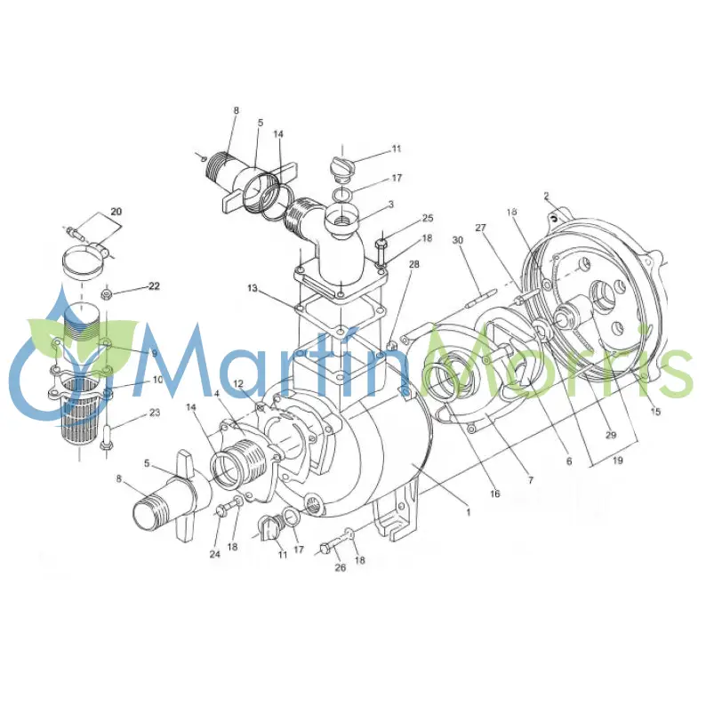 Motobomba sensei mbc80 de 3 pulgadas trasvase
