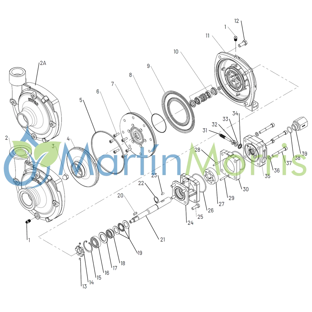 CNH 51640073 Bomba Centrifuga Hypro para Case Patrior 300 y New Holland  Defensor 3000