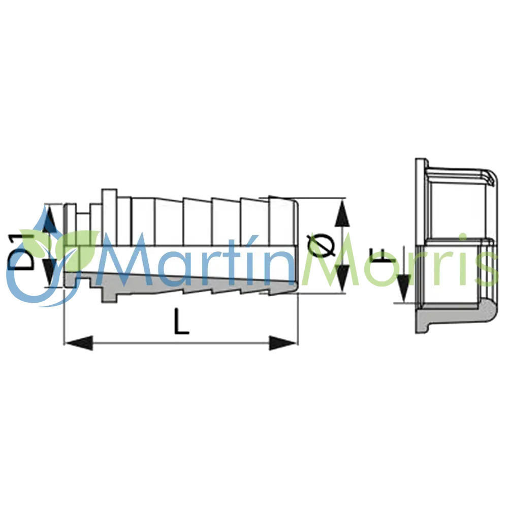 Racor Recto con Tuerca ARAG todas las medidas