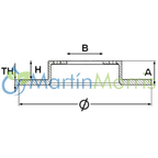 Disco de Freno Delantero 239mm VW Gol Saveiro Senda Seat Cordoba Ibiza