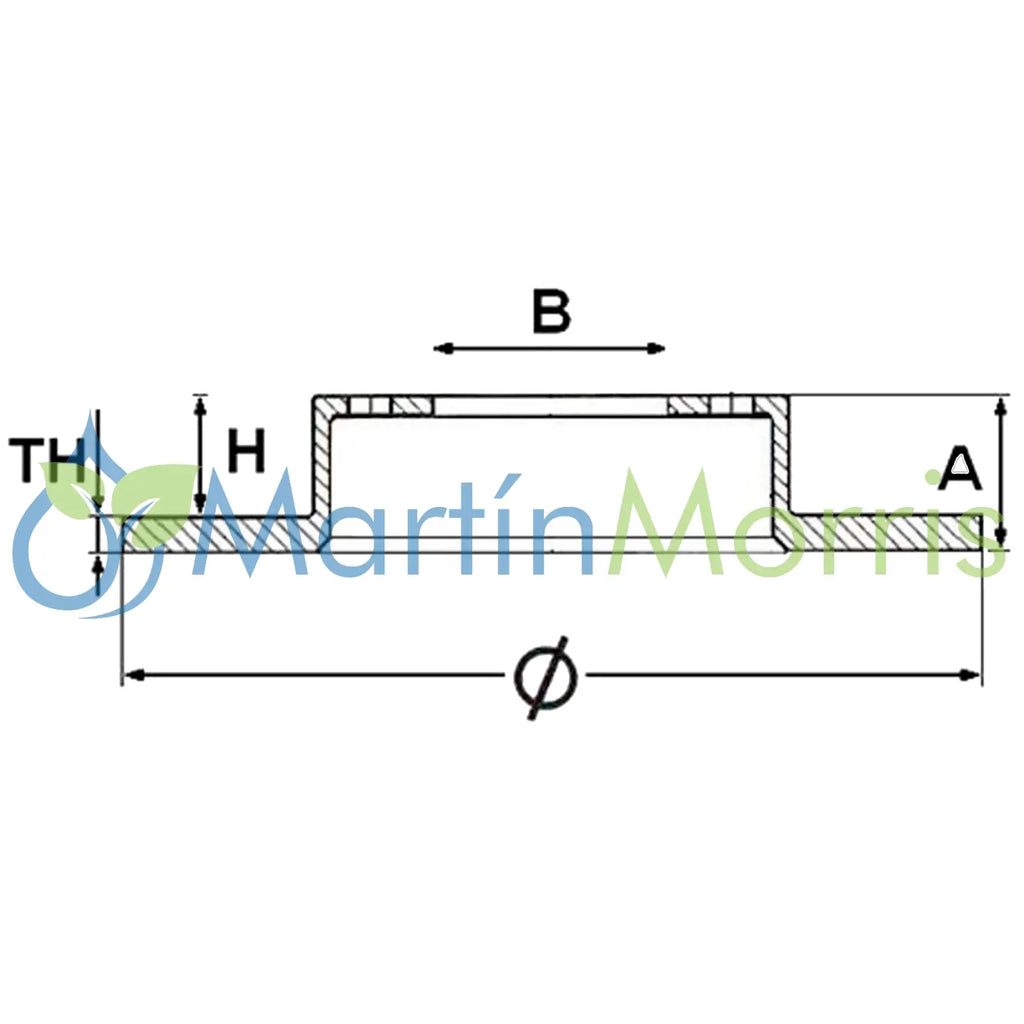 Disco de Freno Delantero 239,50mm Ford Fiesta Escort Courier Ka