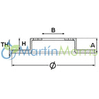 Disco de Freno Delantero 239mm VW Gol Saveiro Senda Seat Cordoba Ibiza
