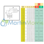 Racor curvo con conexión horquilla macho (arag)