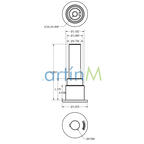 Eje BANJO para Bombas Polipropileno con Pedestal para Motor Hidraulico Parker