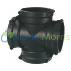 Empalme de 4 vias a 90° con conexión hembra (arag)