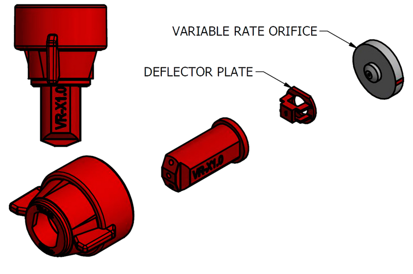 Boquilla Aplicacion Variable Teejet SJ3-VR de 3 Chorror todos los cuadales