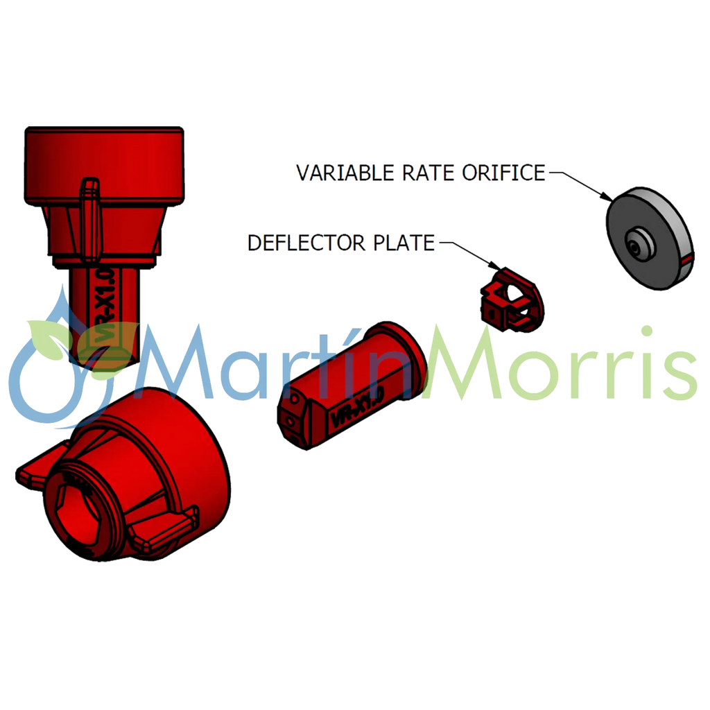 Boquilla Aplicacion Variable Teejet SJ3-VR de 3 Chorror todos los cuadales