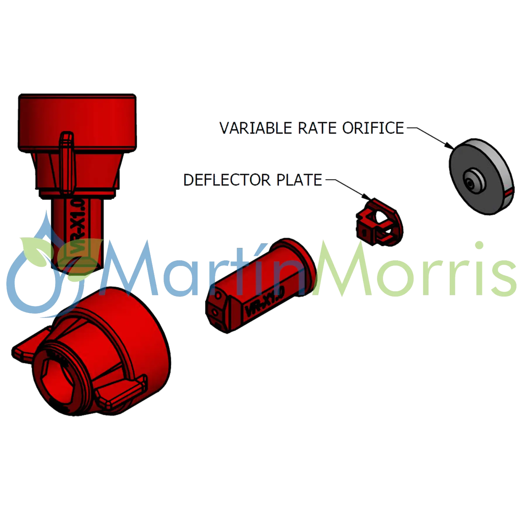 Boquilla Aplicacion Variable Teejet SJ3-VR de 3 Chorror todos los cuadales