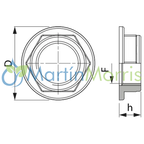 Tuerca ARAG Plastico para Pasa Pared o Salida Tanque tipo Lisa