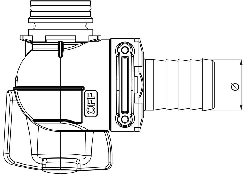 Valvula de Purgue para Filtros ARAG Salida Horquilla T3 a Salida Espiga o T3 Macho