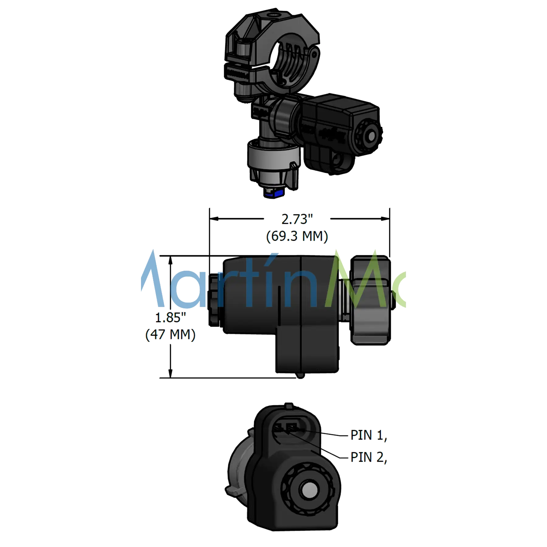 Válvula PWM Teejet para Porta pico QJ370 17560A