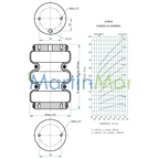 fervi air unidad sellada trilobular altura 105mm a 205mm y diámetro exterior 141mm