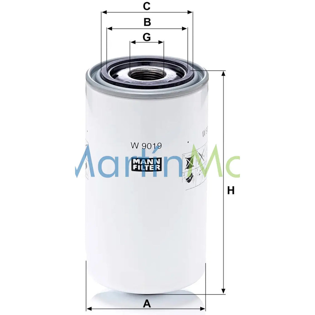 Filtro de Aceite MANN Filter W 9019