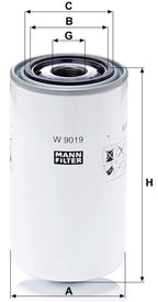 Filtro de Aceite MANN Filter W 9019