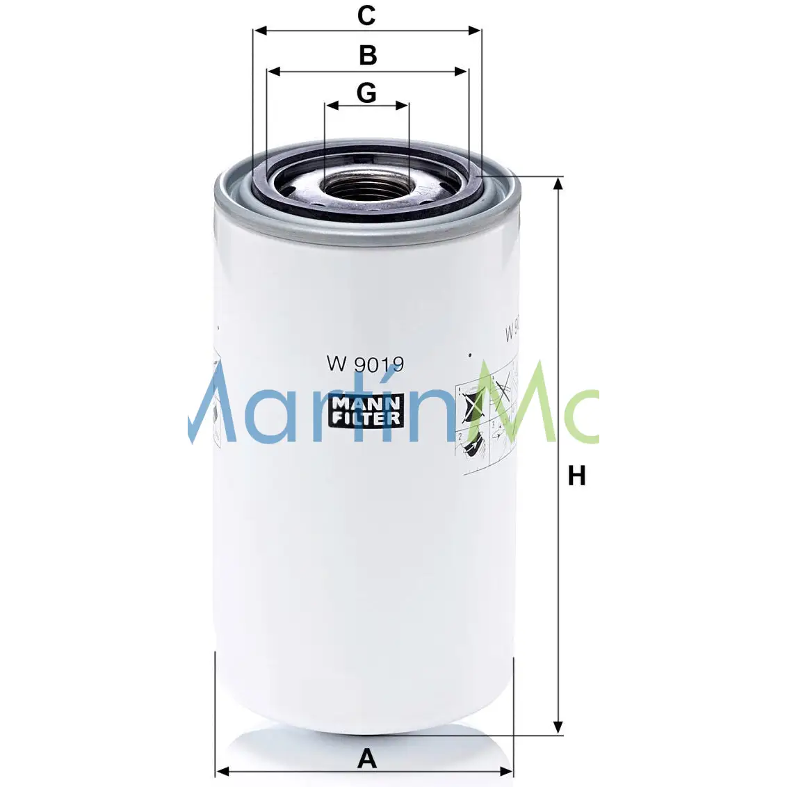Filtro de Aceite MANN Filter W 9019