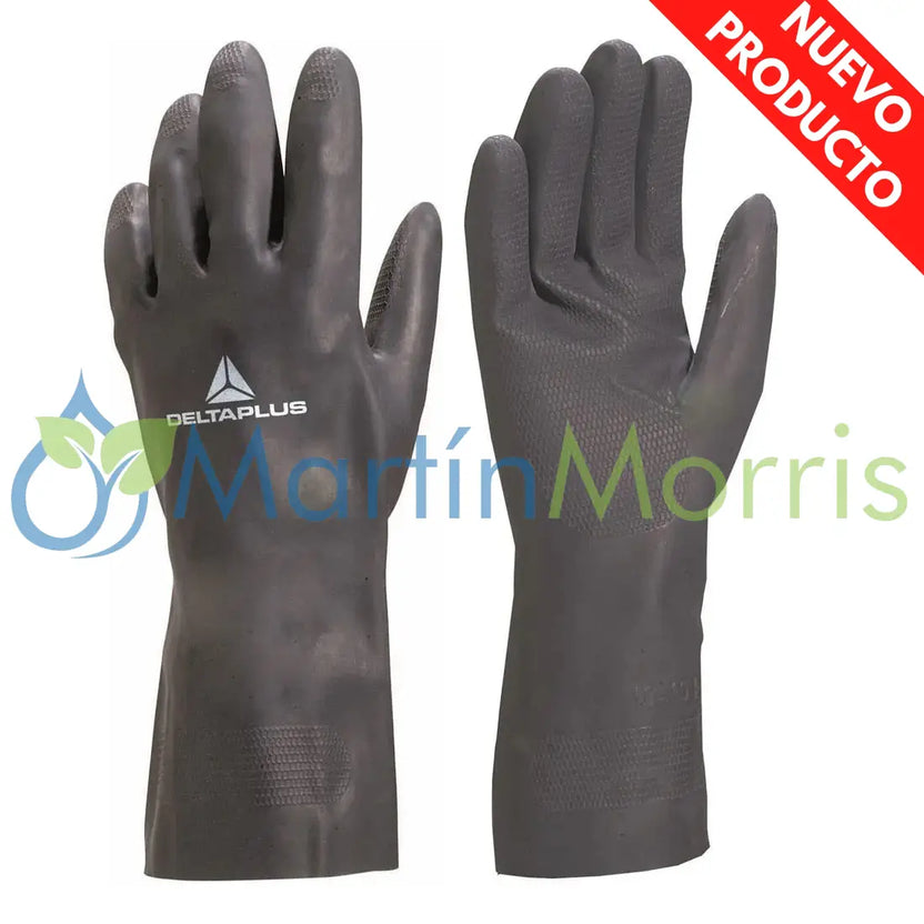 Guante Químico DELTAPLUS Neopreno Gofrado e Interior Flocado Talle 9