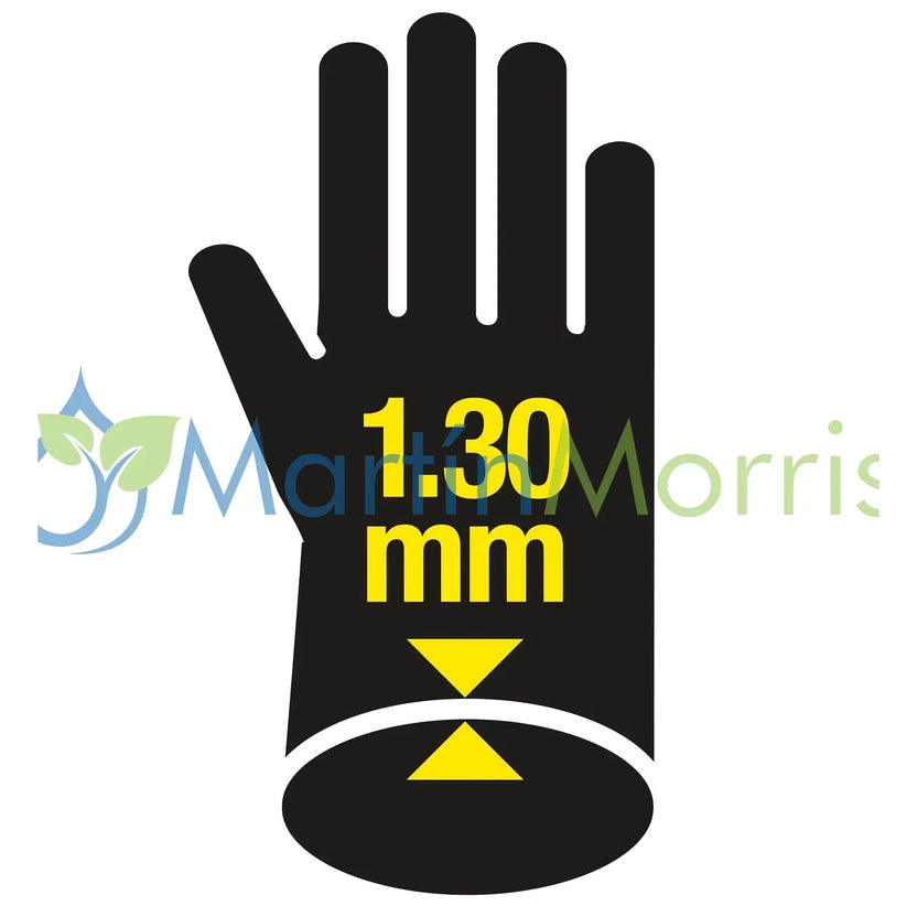 Guante Rojo de PVC Interior Algodón Tipo Petrolero Largo 40cm Talle 10