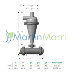 Filtro Riego Hidrociclón AlfaTurbo de 2 Pulgada