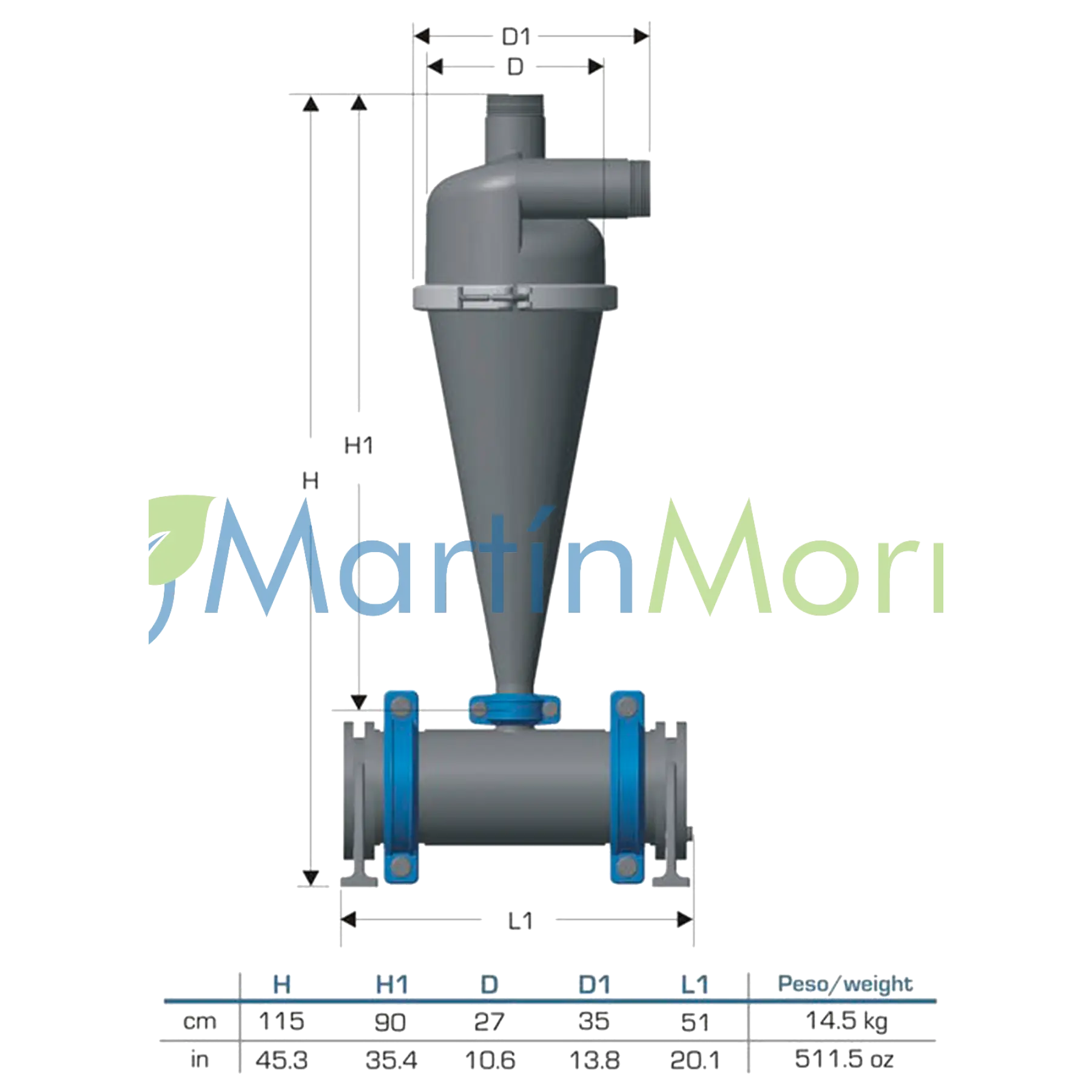 Filtro Riego Hidrociclón AlfaTurbo 3 pulgada