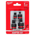 Milwaukee Kit 4 Adaptadores SHOCKWAVE Impacto 1/4" - 3/8" - 1/2"