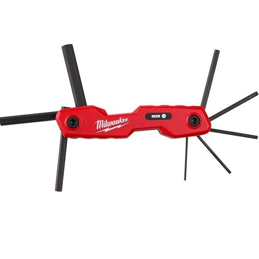 Juego de 8 llaves Allen plegables Milimétricas Milwaukee 48-22-2182