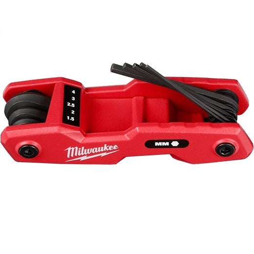 Juego de 8 llaves Allen plegables Milimétricas Milwaukee 48-22-2182