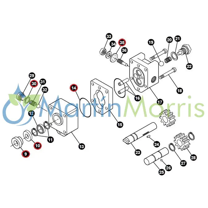 Kit de reparación motor hidráulico ace pumps serie 200