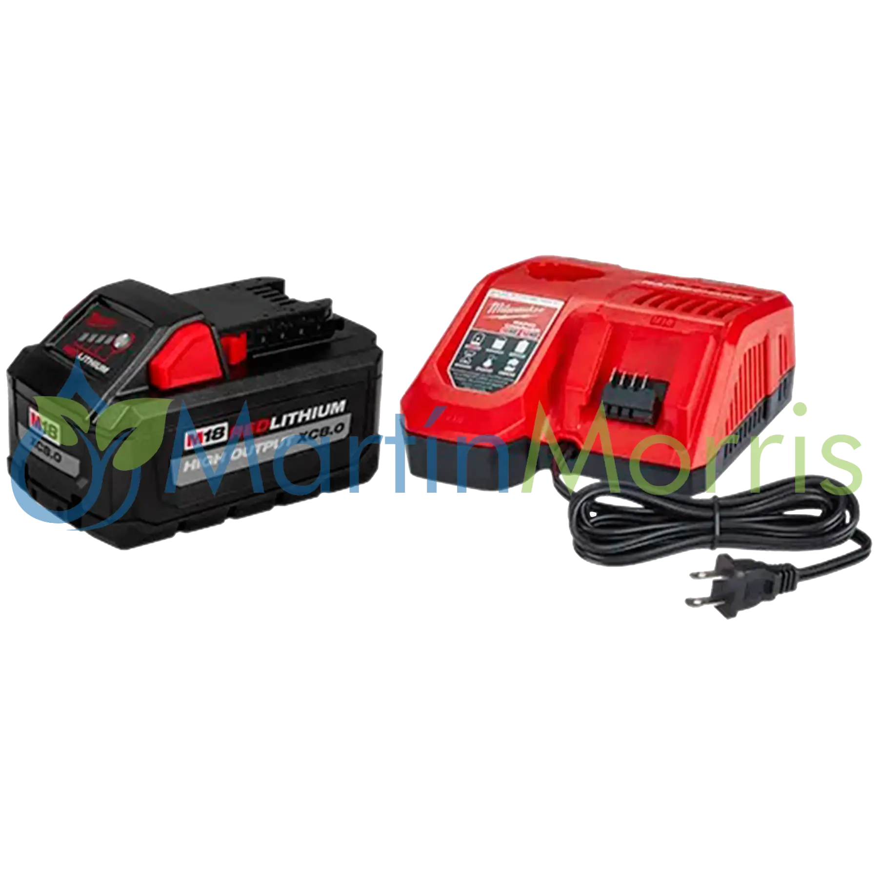 Kit Milwaukee cargador M12 y M18 REDLITHIUM HIGH OUTPUT XC8.0
