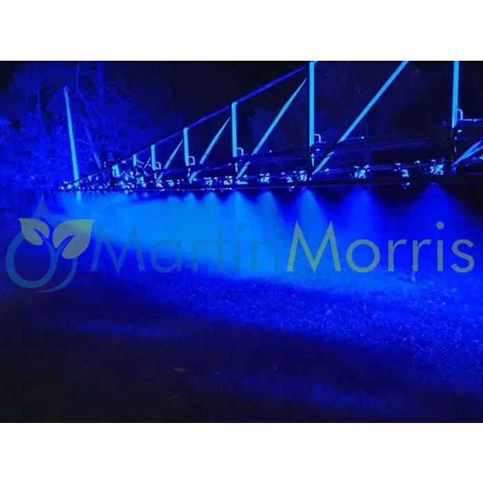 Faros Color AZUL de 12 LED y 36W Alimentación 12v y 24v para Pulverizadores Agrícolas