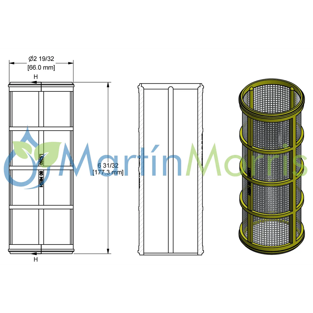 Repuesto BANJO LS280 para filtros BANJO tamiz 80 mesh