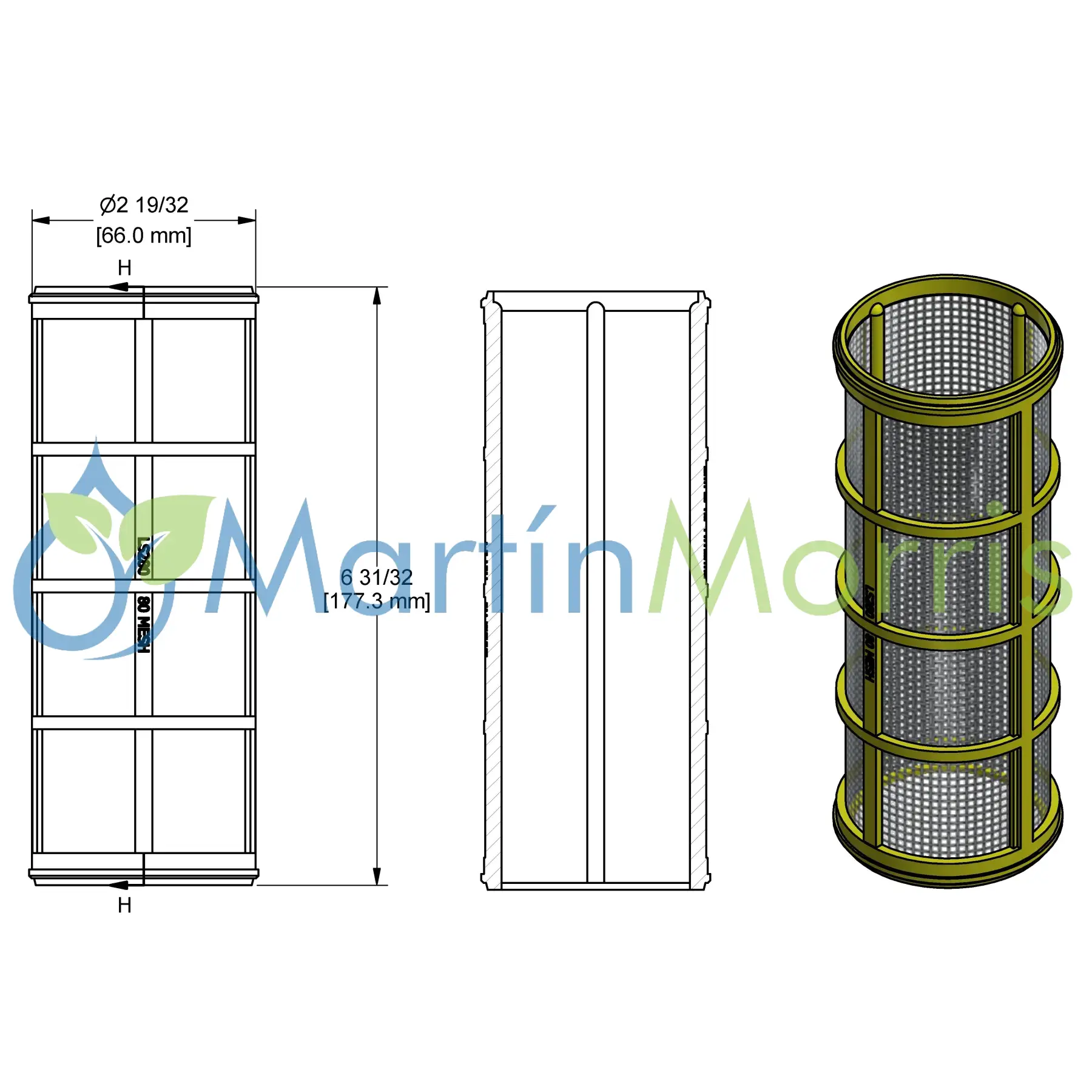 Repuesto BANJO LS280 para filtros BANJO tamiz 80 mesh