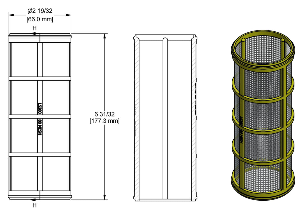 Repuesto BANJO LS280 para filtros BANJO tamiz 80 mesh