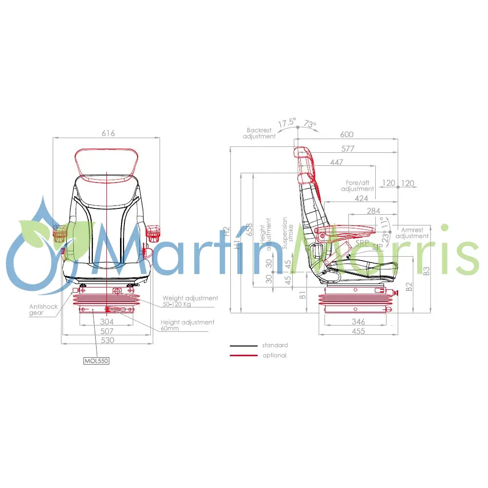 Butaca seat modelo activo alto