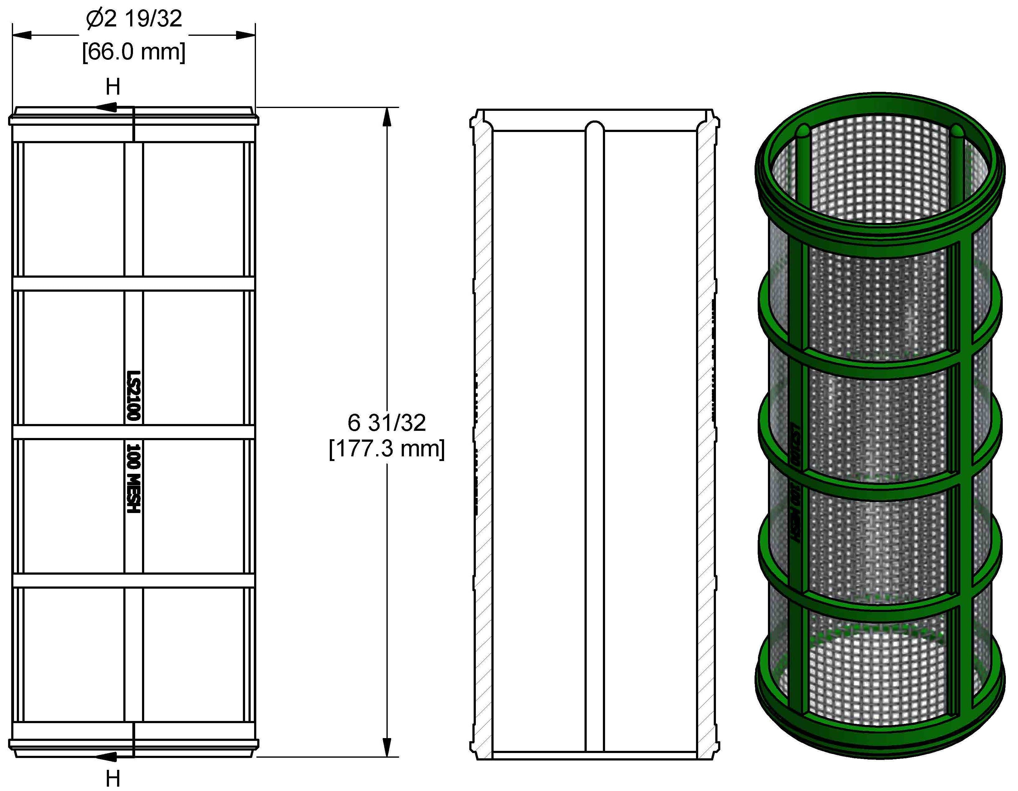 Repuesto BANJO LS2100 para filtros BANJO tamiz 100 mesh