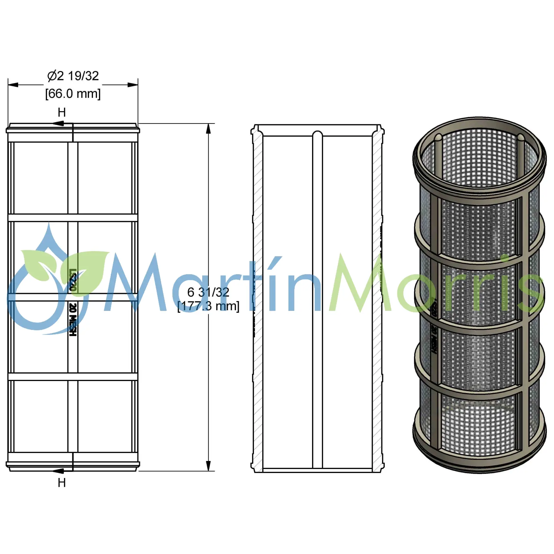 Repuesto BANJO LS220 para filtros BANJO tamiz 20 mesh