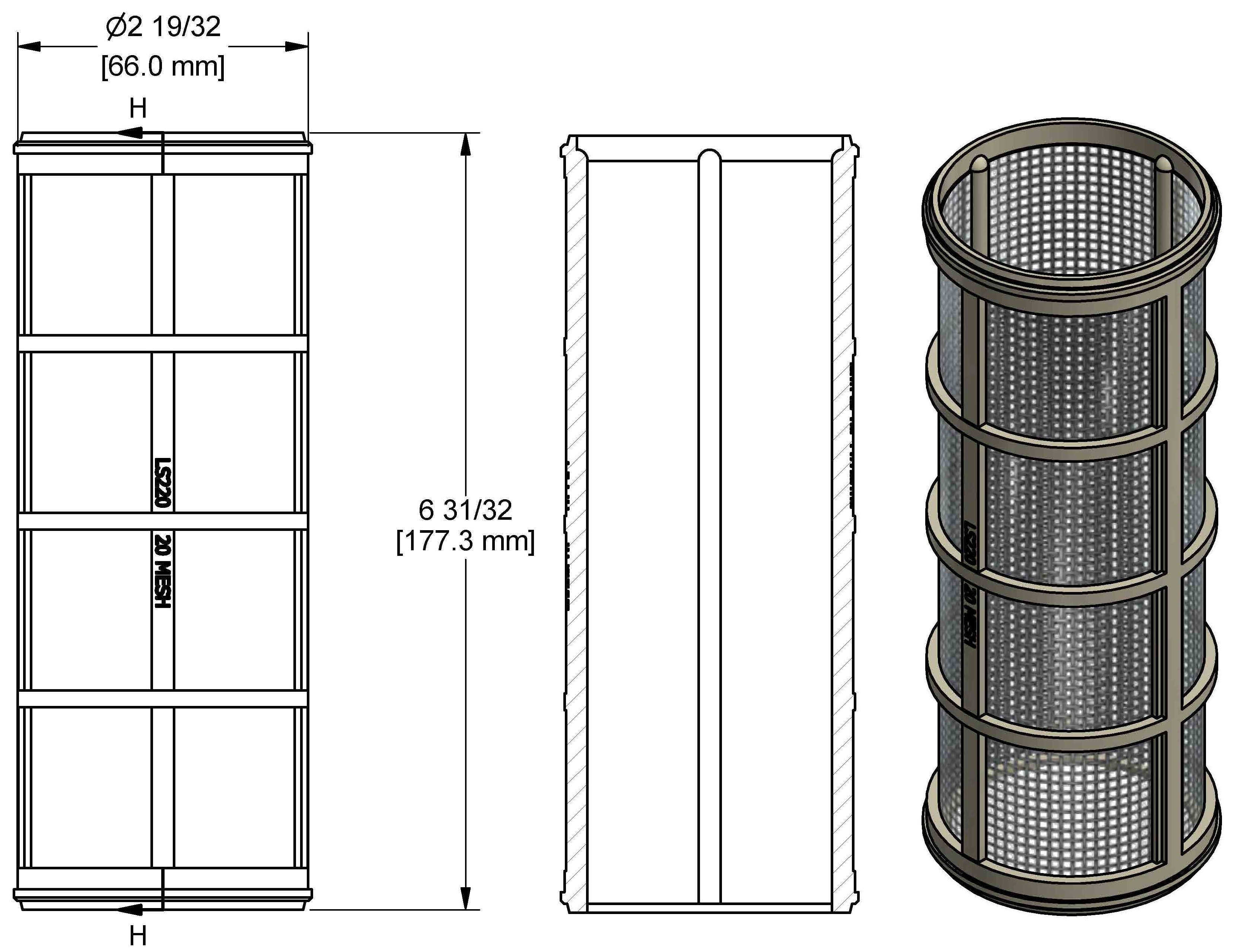 Repuesto BANJO LS220 para filtros BANJO tamiz 20 mesh