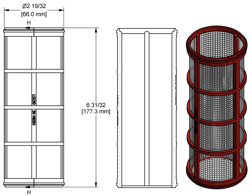 Repuesto BANJO LS230 para filtros BANJO tamiz 30 mesh